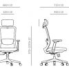 Dimensions - Office Chair - Serie G