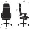 Office Chair - Serie F - High Back - Dimensions