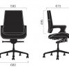 Office Chair - Serie F - Low Back - Dimensions